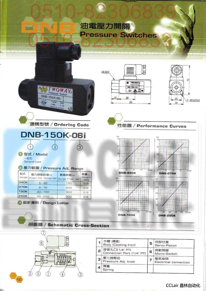 DNB-150K-22B   DNB-250K-22B  油電壓力開關