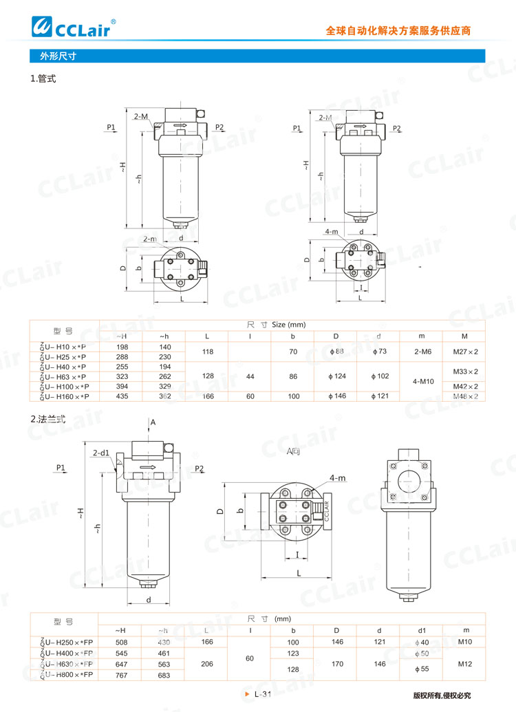 ZU-H、QU-H系列壓力管路過濾器-3